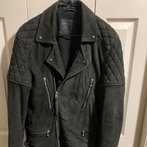 All Saints Black Moto Leather Jacket